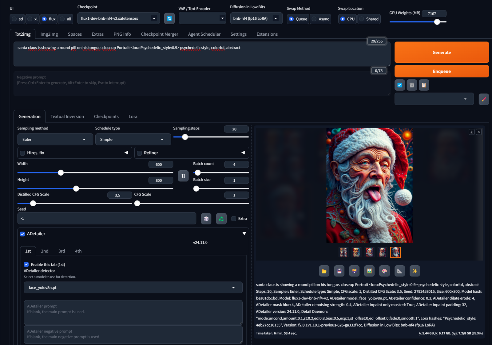 My Forge WebUI settings